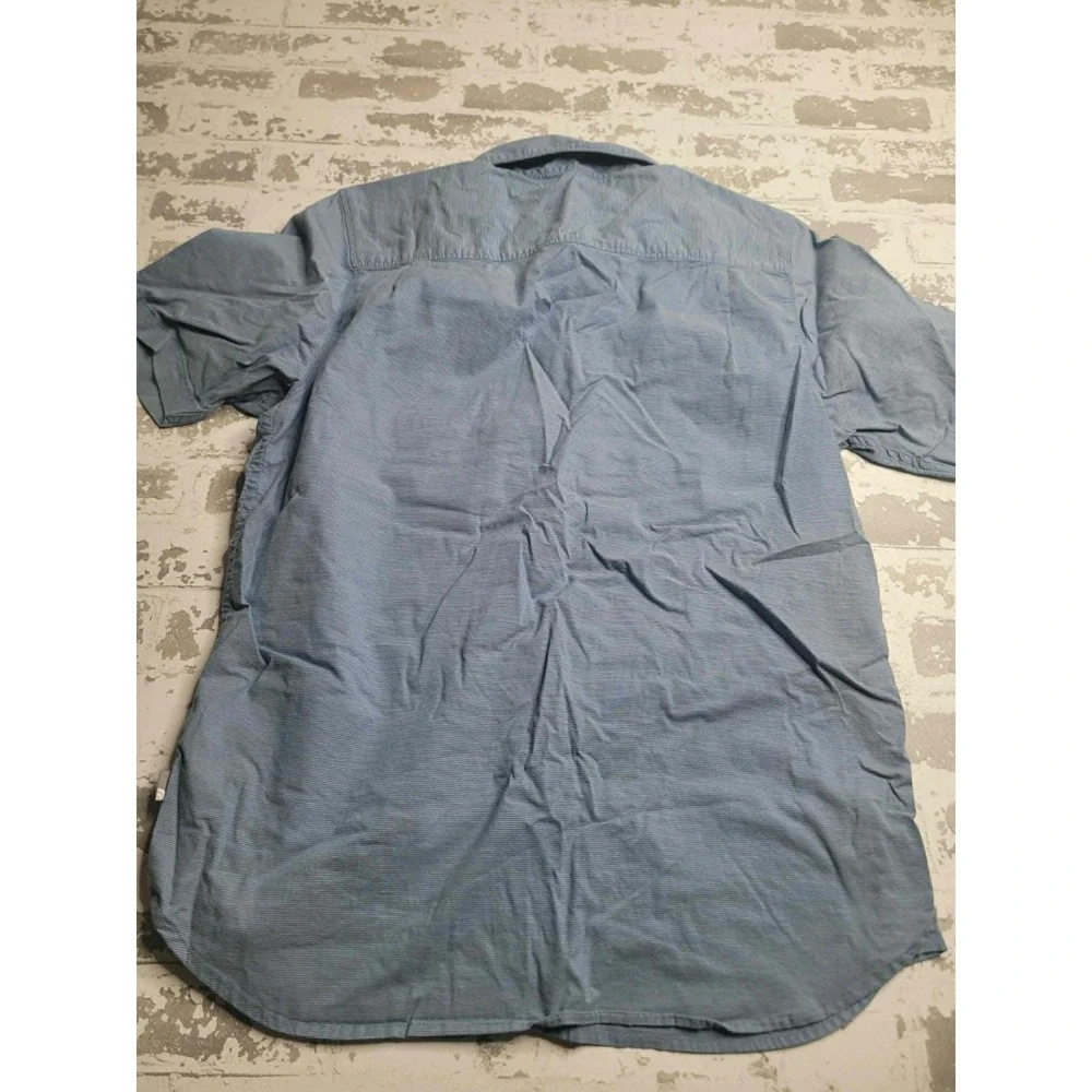 The North Face Blue Short Sleeve Button Down Shirt Men's Medium‎ Outdoors Preppy